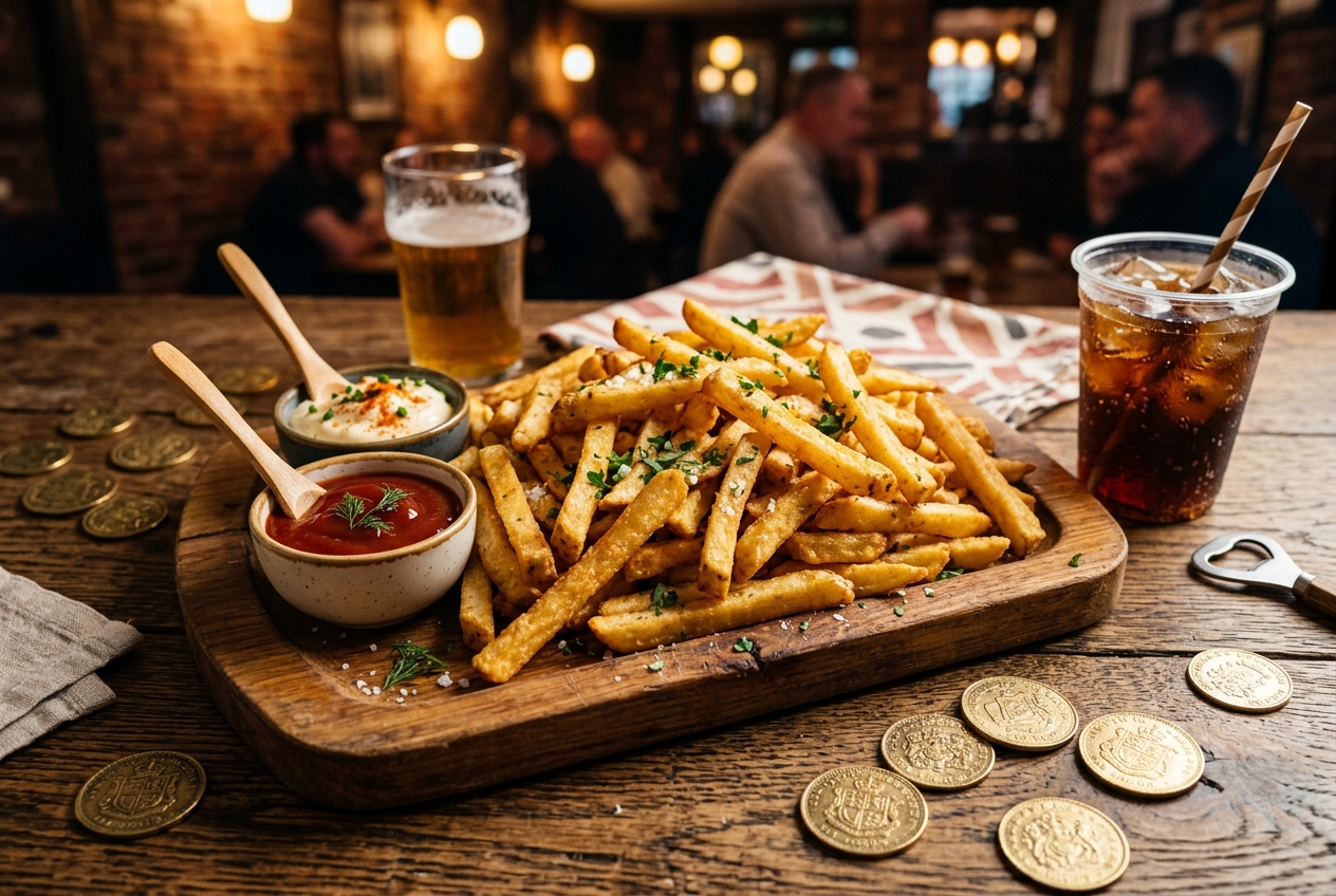 Riesen-Pommes zum Picken